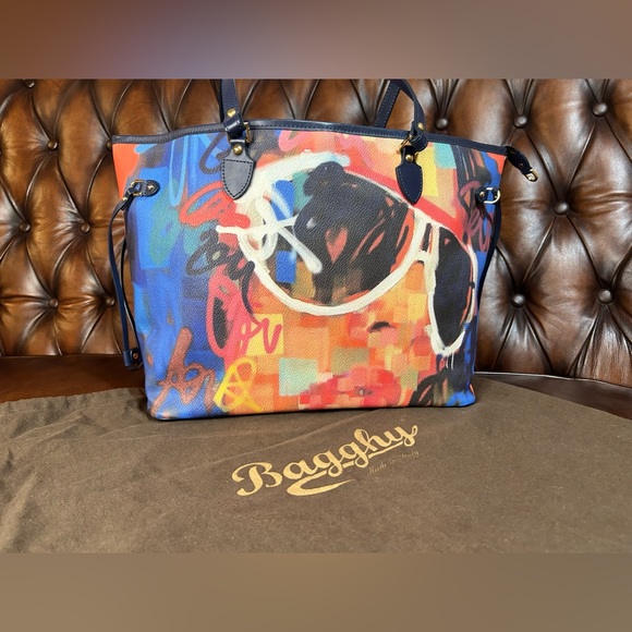 ‼️NEW‼️ BAGGHY Brand Medium Colorfull Tote Bag - Picture 2 of 15